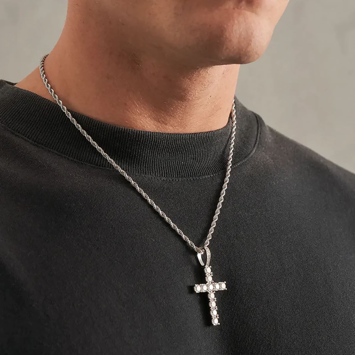 CROSS. | Kruishanger met Diamanten (Zilver)