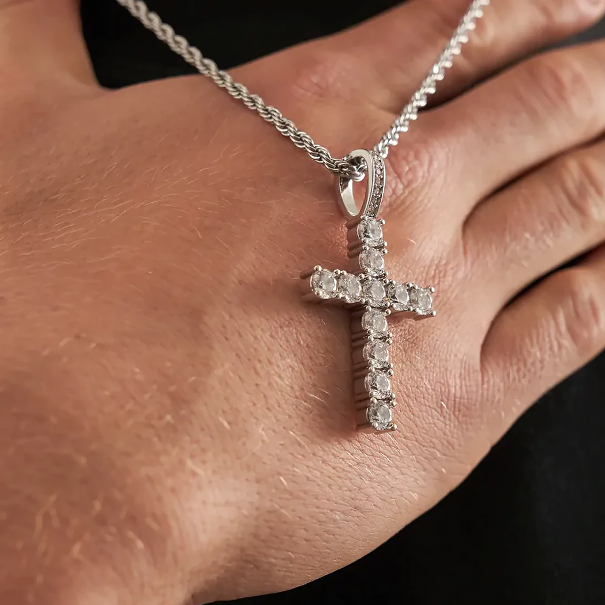 CROSS. | Kruishanger met Diamanten (Zilver)