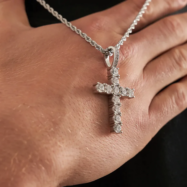 CROSS. | Zilveren kruishanger met Diamanten