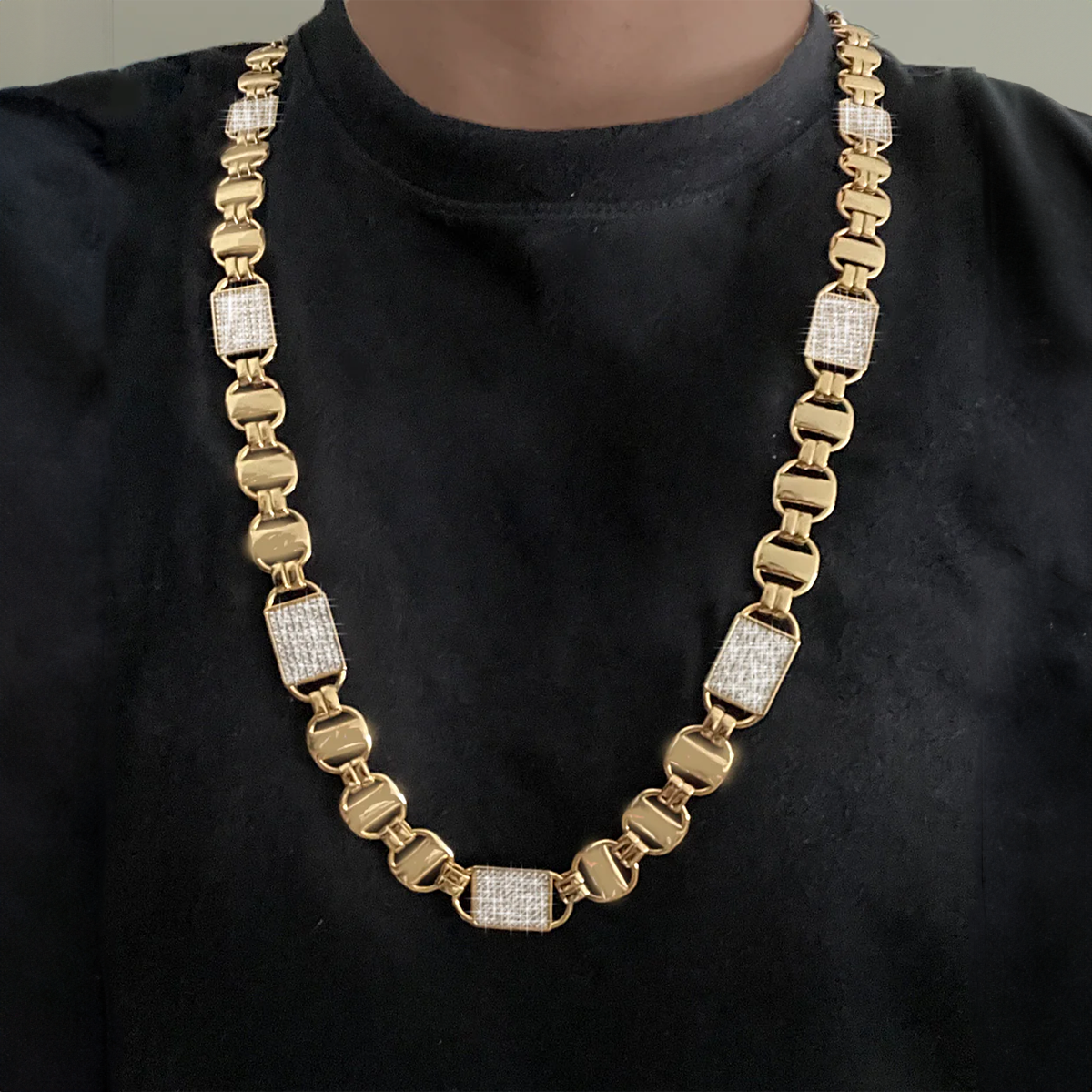 Vossestaart en herenketting 3,3 mm 50-60 cm Vossestaart en herenketting 3,3 mm 50-60 cm