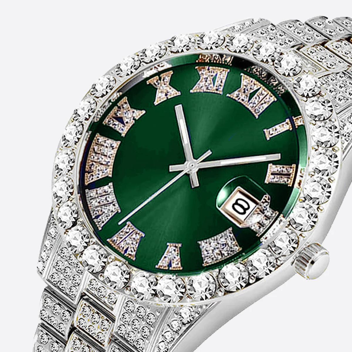 SIGRE. | Bustdown Horloge met Groene Wijzerplaat