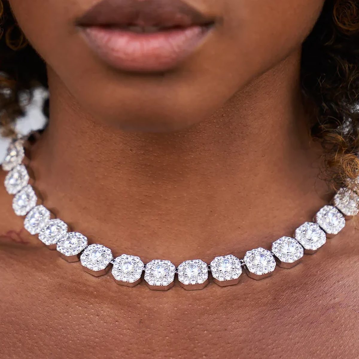 SYLTER. | 12MM Clustered Tennis Ketting