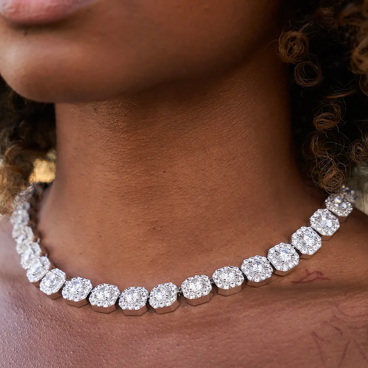 SYLTER. | 12MM Clustered Tennis Ketting