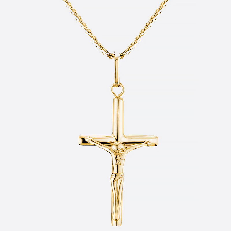Gold crucifix pendant discount