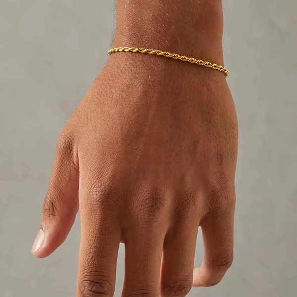GOBRET. | 3MM Gouden Rope Armband 18K