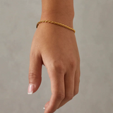 GOBRET. | 3MM Gouden Rope Armband 18K