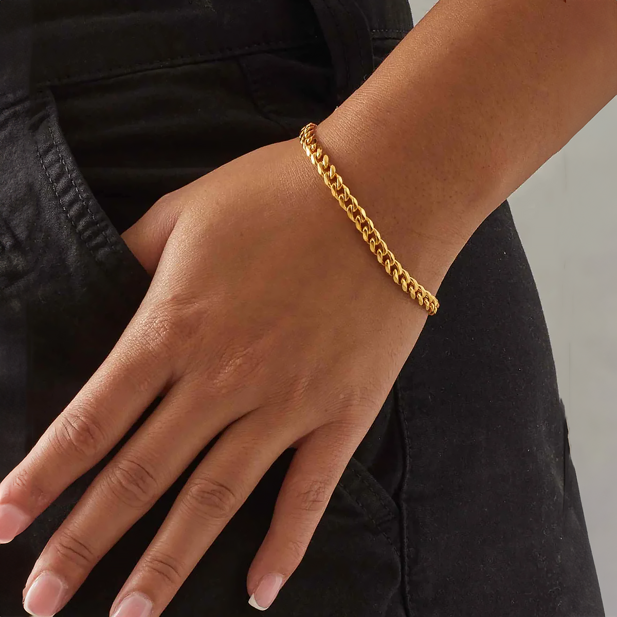 GRIBOX. | 6MM Cuban Link Armband (Goud)
