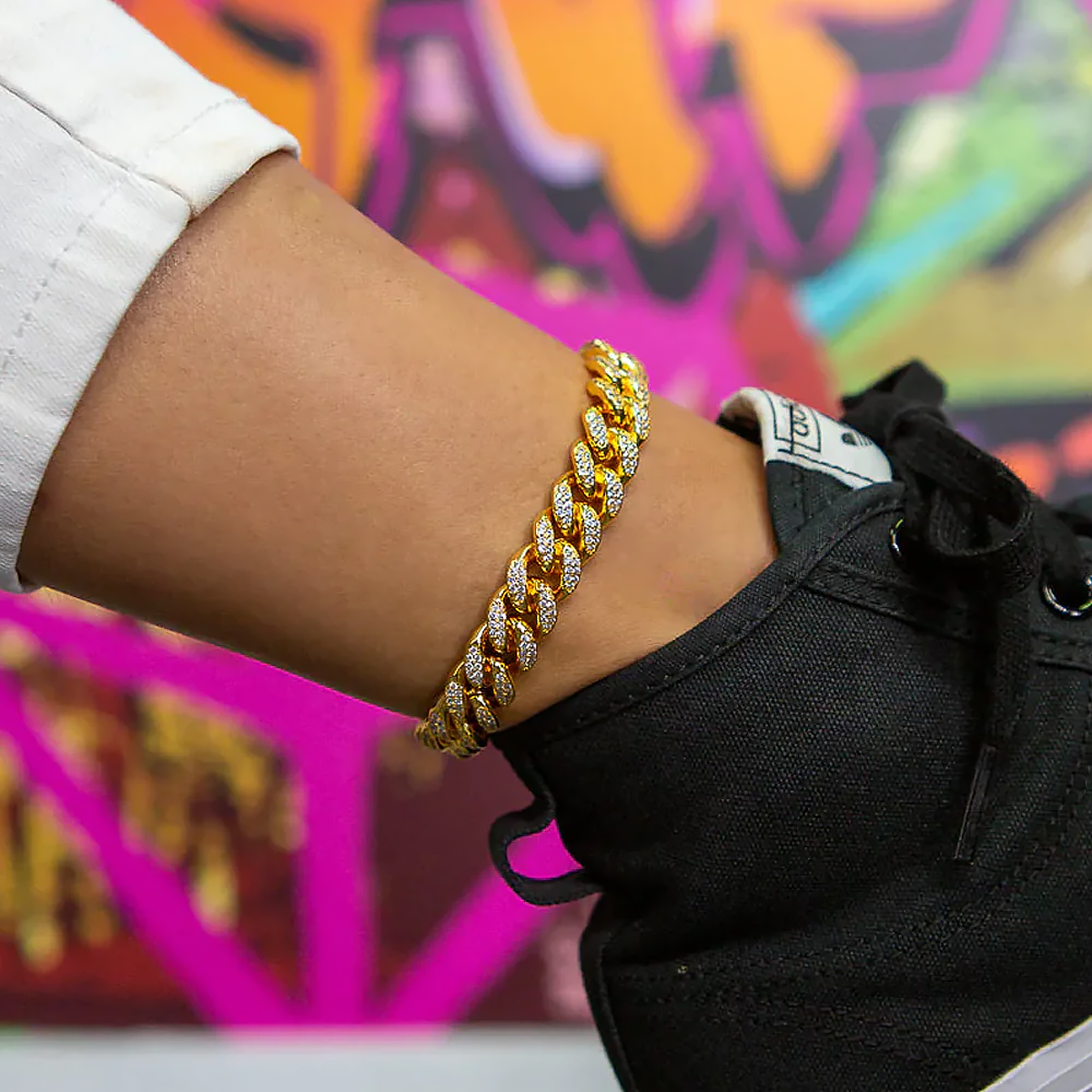 GYALE. | Cuban Link Enkelbandje 12MM (Goud)