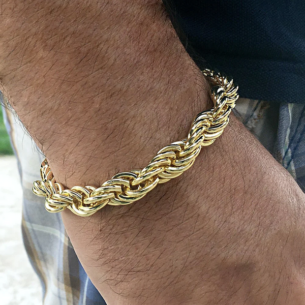 GYDO. | 10MM Gouden Rope Armband 18K