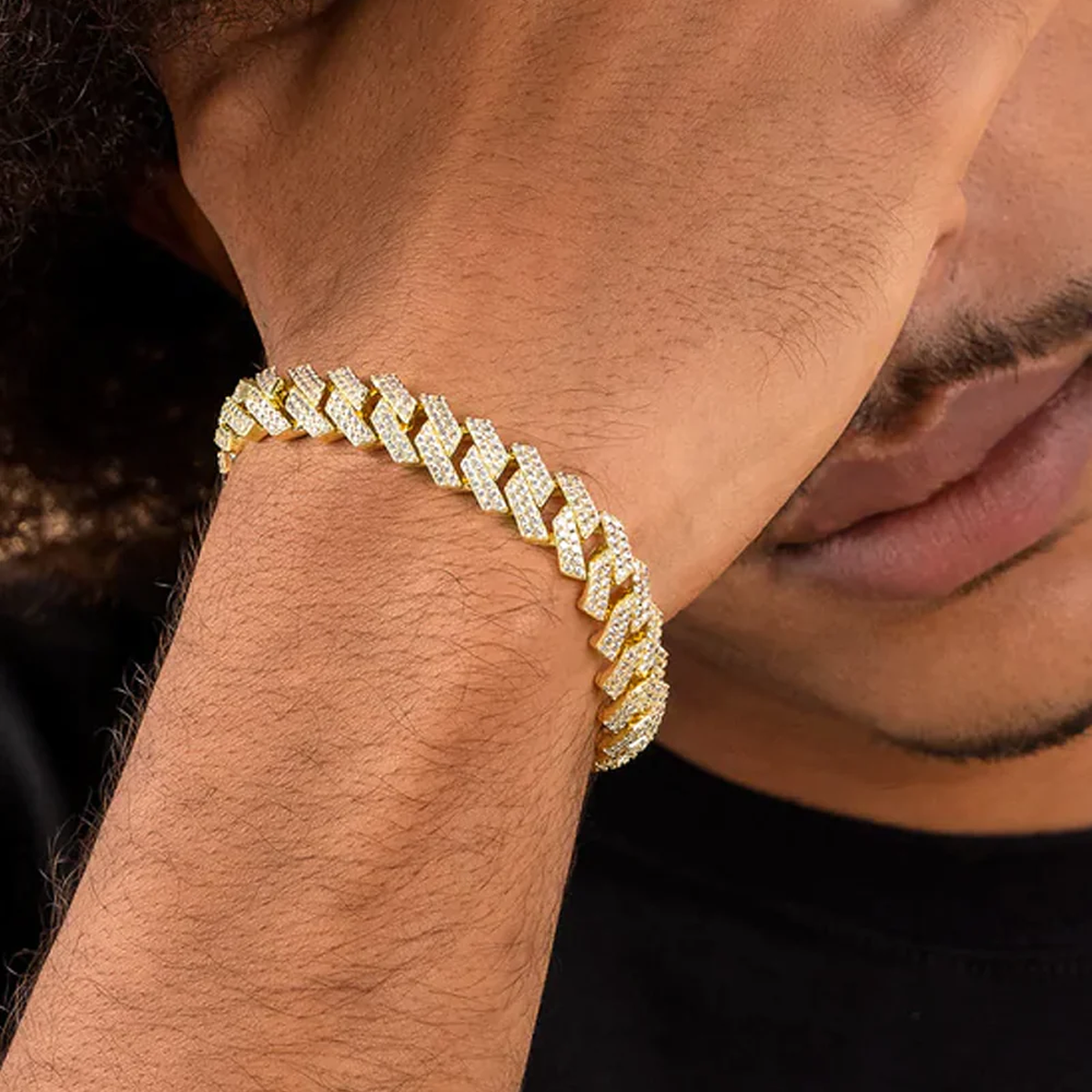 GYLIM. | 12MM Cuban Link Armband (Goud)