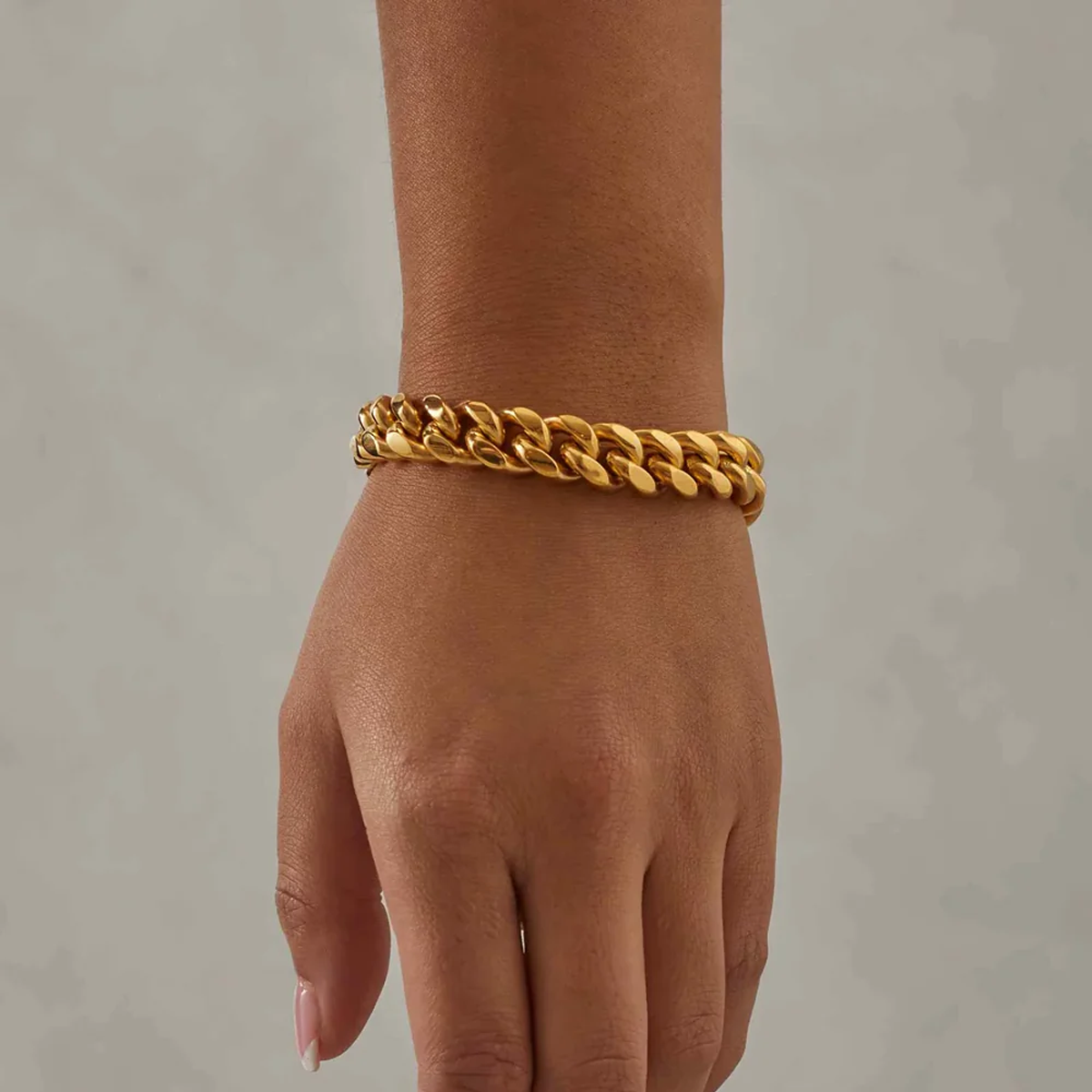 GYTHOS. | 12MM Cuban Link Armband 18K (Goud)
