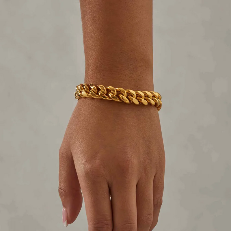 GYTHOS. | 12MM Gouden Cuban Link Armband 18K