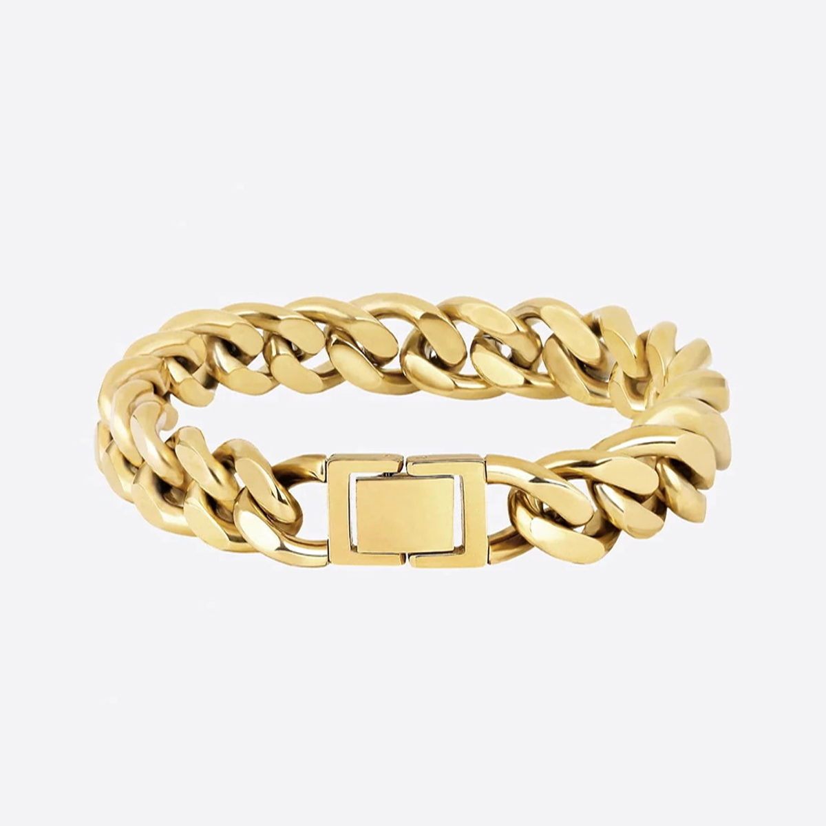 GYTHOS. | 12MM Cuban Link Armband 18K (Goud)