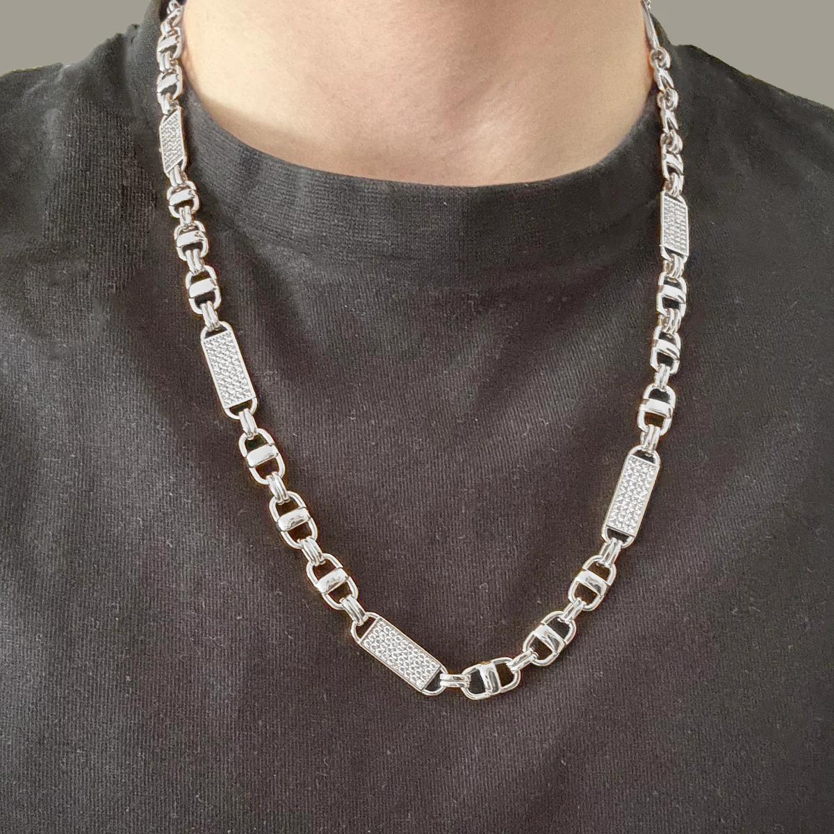 KINGSLI. | Koningsketting met Diamanten (Zilver)