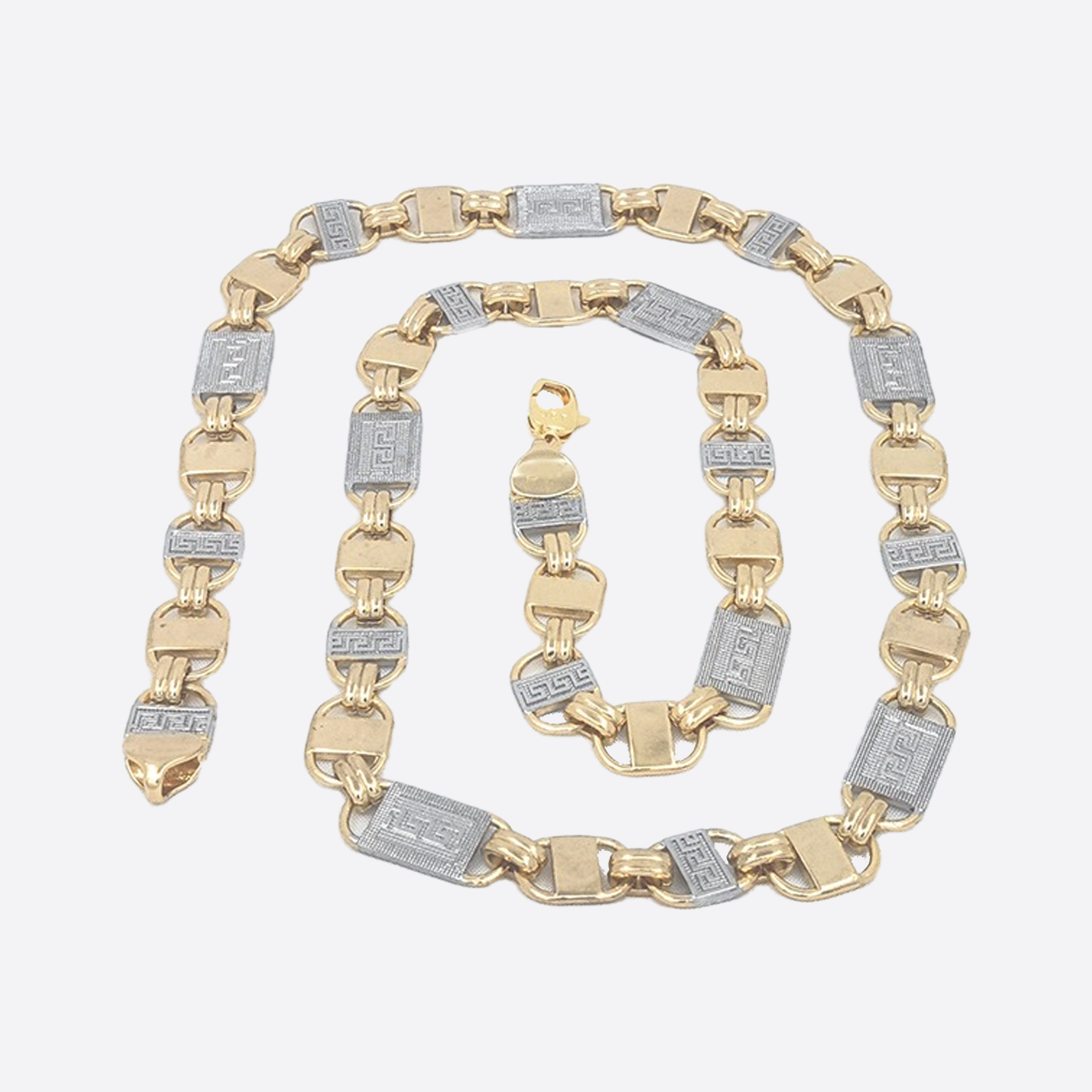 KINGZI. | Platte Koningsketting (Goud)