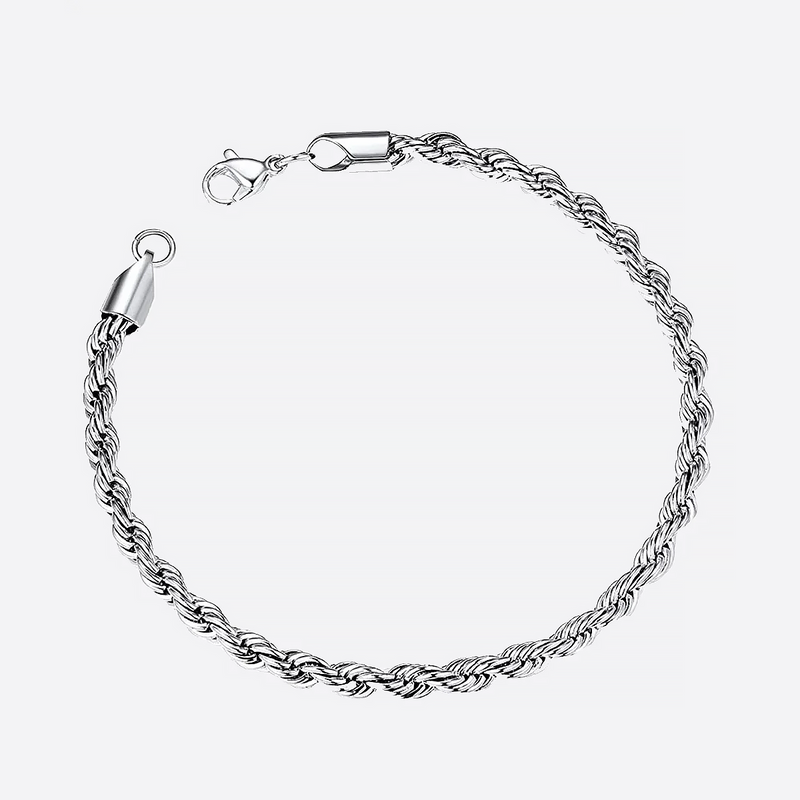 SYBRET. | 3MM Zilveren Rope Armband