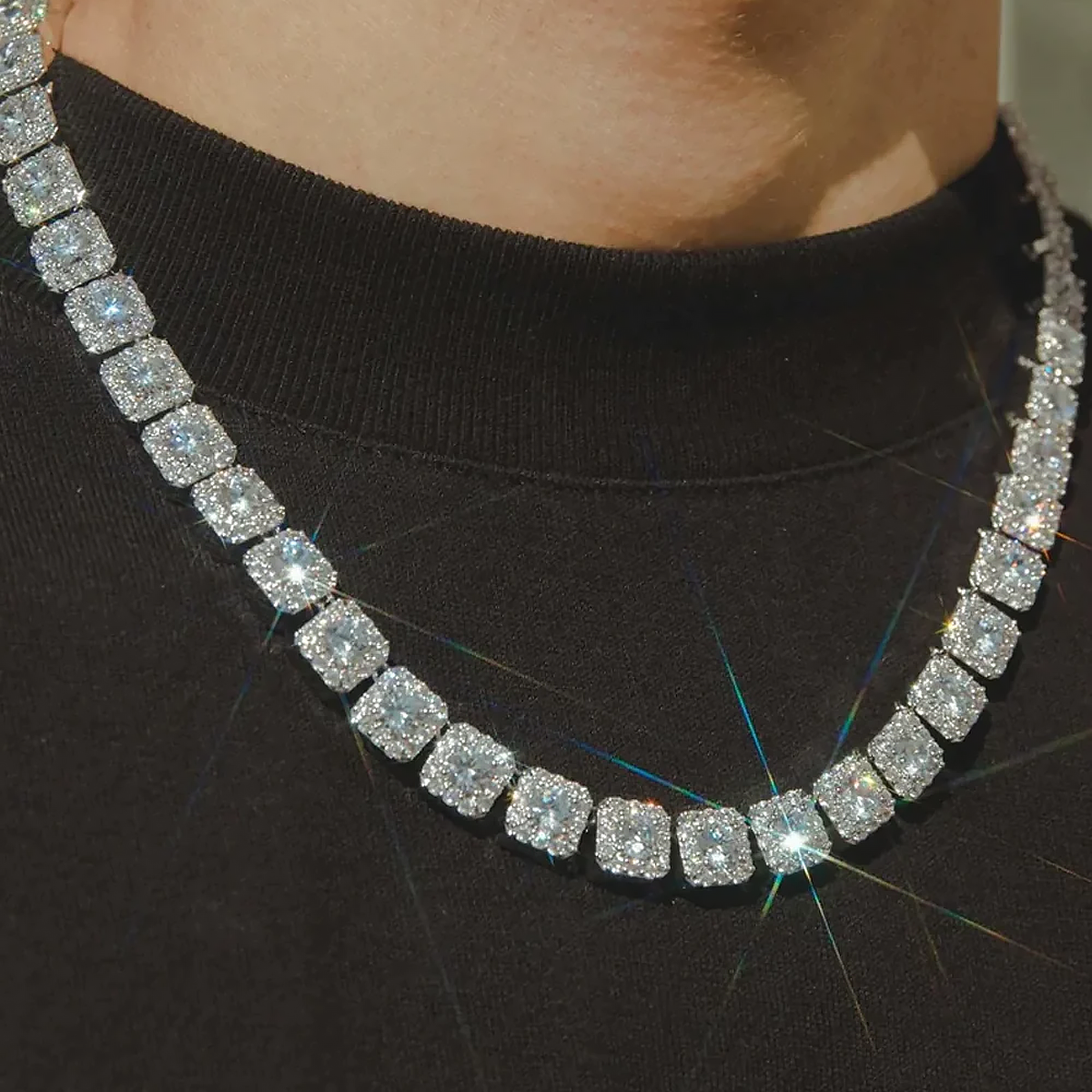 SYLTER. | 12MM Clustered Tennis Ketting