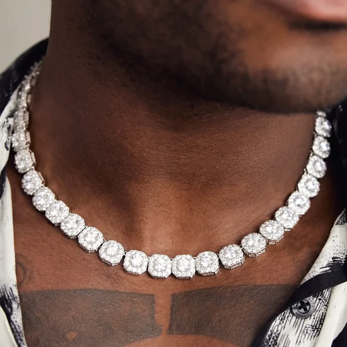 SYLTER. | 12MM Clustered Tennis Ketting