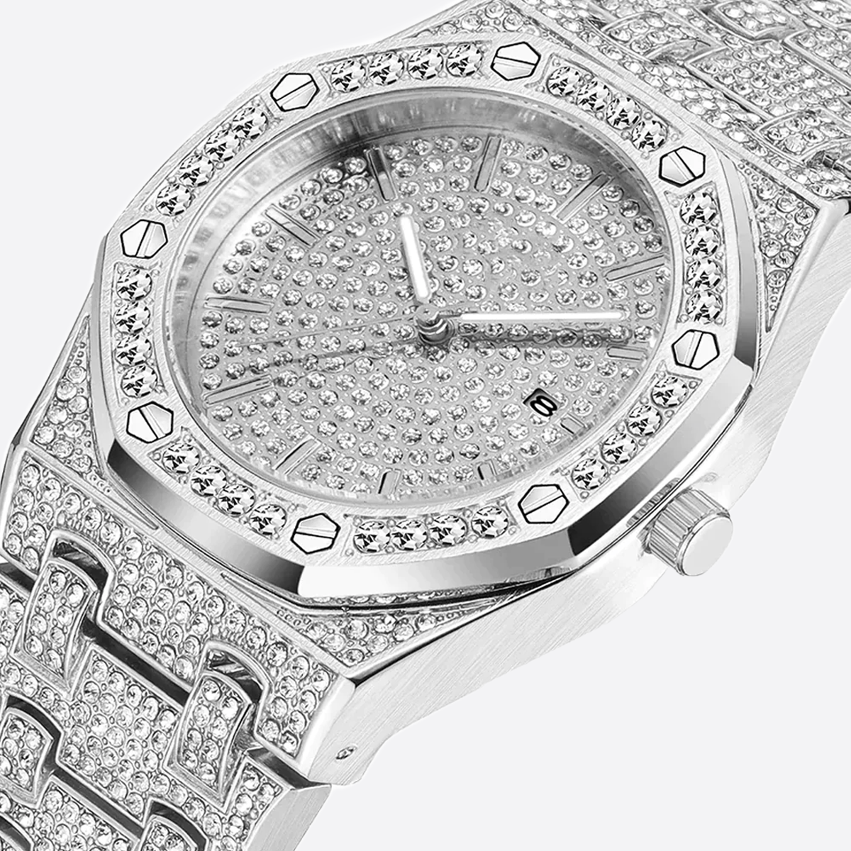 SYMALON. | Bust Down Horloge (Zilver)
