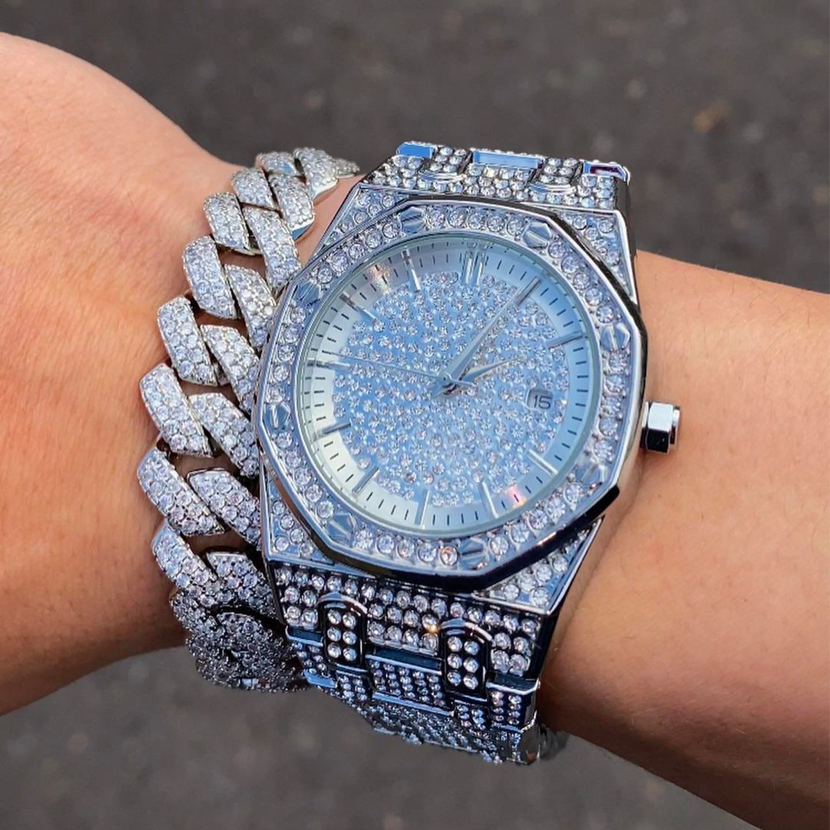 SYMALON. | Bust Down Horloge (Zilver)