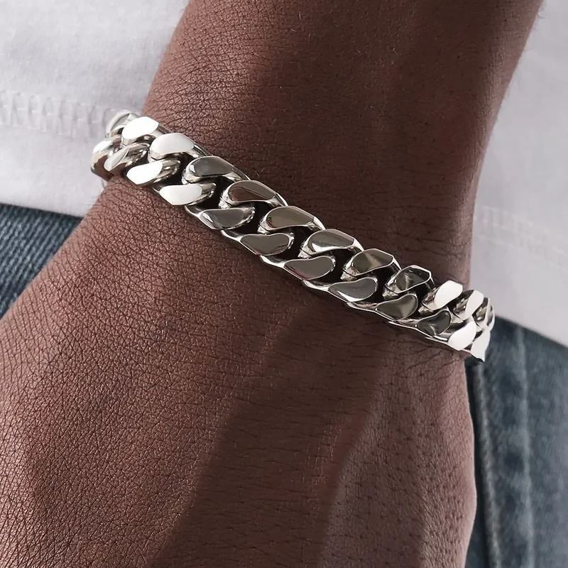 SYTHOS. | 12MM Zilveren Cuban Link Armband